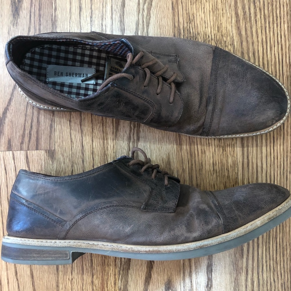 Ben Sherman Leather Cap Toe Oxford